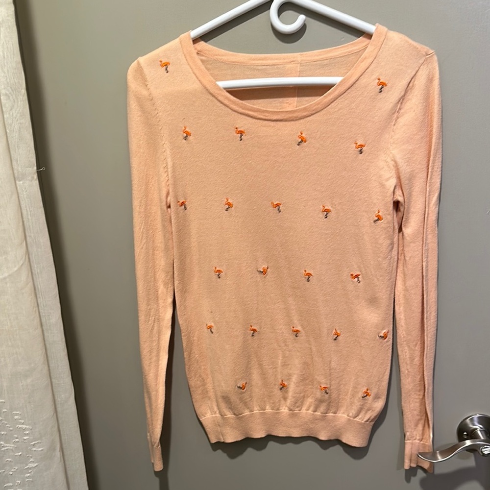 La Go Go peach sweater sz 38